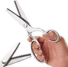 100 Full Stainless Steel Heavy Duty Sharpe Decorative Edge Zig Zag Pinking Scis