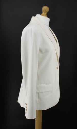 ELIZABETH AND JAMES NEW SAMMI BLAZER WOMENS JACKET US 2 / UK 6 IVORY RRP £335 AD - Afbeelding 5 van 9