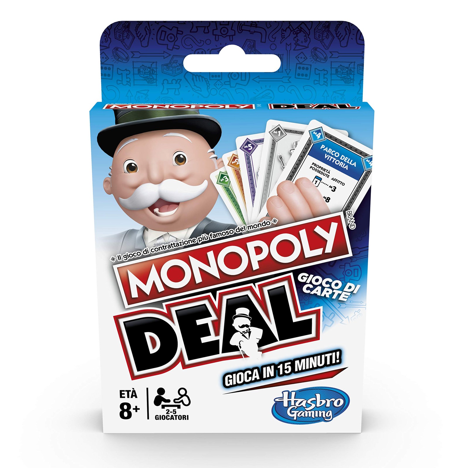 Hasbro Monopoly Deal (Gioco di Carte, Versione in Italiano), Multicolore, 1 Pacc