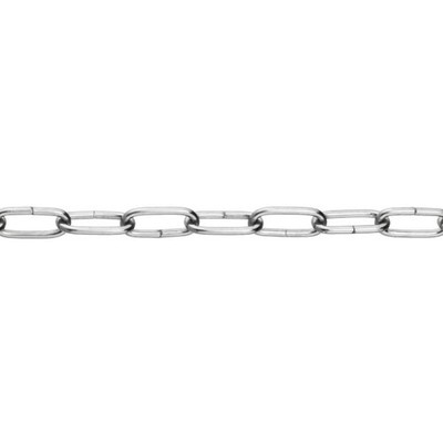 1m Uhrkette Kette 7,0 x 2,3 x 1,1mm Stahl vernickelt max 2kg Belastung Ketten
