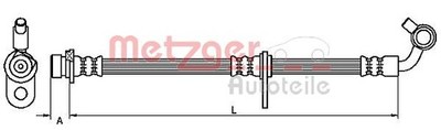 Original Metzger brake hose 4111079 for Honda
