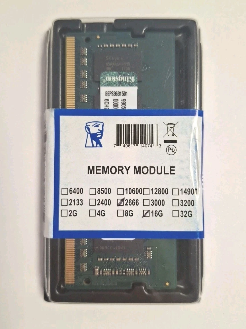 Mémoire RAM DDR4 SO-DIMM Pour PC Portable - Kit 16 Go (2x8 Go) Ou 8 Go, Fréquences 2400/2666/3200 MHz, 260 Broches, Neuf