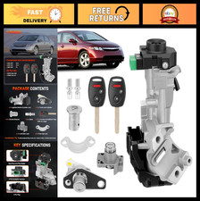 Ignition Lock Cylinder 2 Remote Keys Set For 2006-2011 Honda Civic Chip Inclu Ignition Lock Cylinder 2 Remote Keys Set For 2006-2011 Honda Civic Chip Inclu