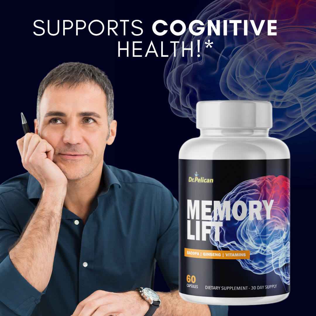 Memory Lift- Brain & Cognitve Support- 3 Bottles- 180 Capsules