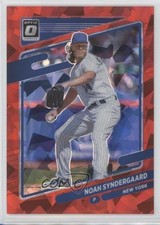 2021 Panini Donruss Optic Red Cracked Ice Prizm 2/7 Noah Syndergaard #107 0j8f