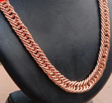 22 inch Pure Copper DENSE CURB Chain Necklace, Healing Jewelry Spiritual