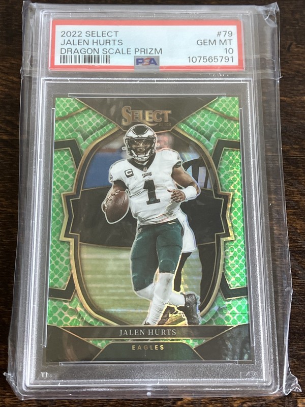 2022 Panini Select - Concourse Jalen Hurts #79 Dragon Scale Prizm /89 PSA 10!!