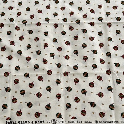 Moda Fabrics by Deb Strain Santa Claws & Paws Fabric Cotton Xmas Fabric BTHY