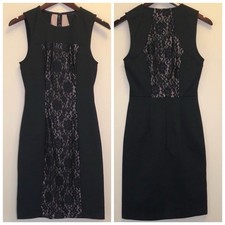 BCBG Maxazria black lace cocktail dress NWT Bodycon Sheath dress Size XS Formal