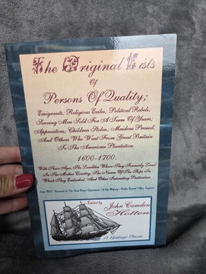 Original Lists Of Persons Of Quality Facsimile Paperback Heritage Classic 2001