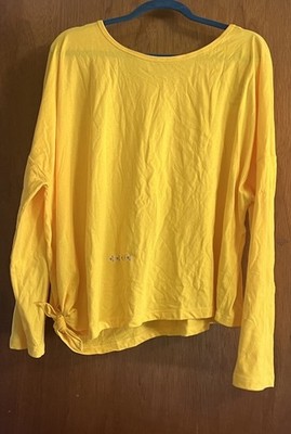 Fortitude Yellow T-shirt Size 3X Side Tie Colorful 100% Cotton Staple NWT
