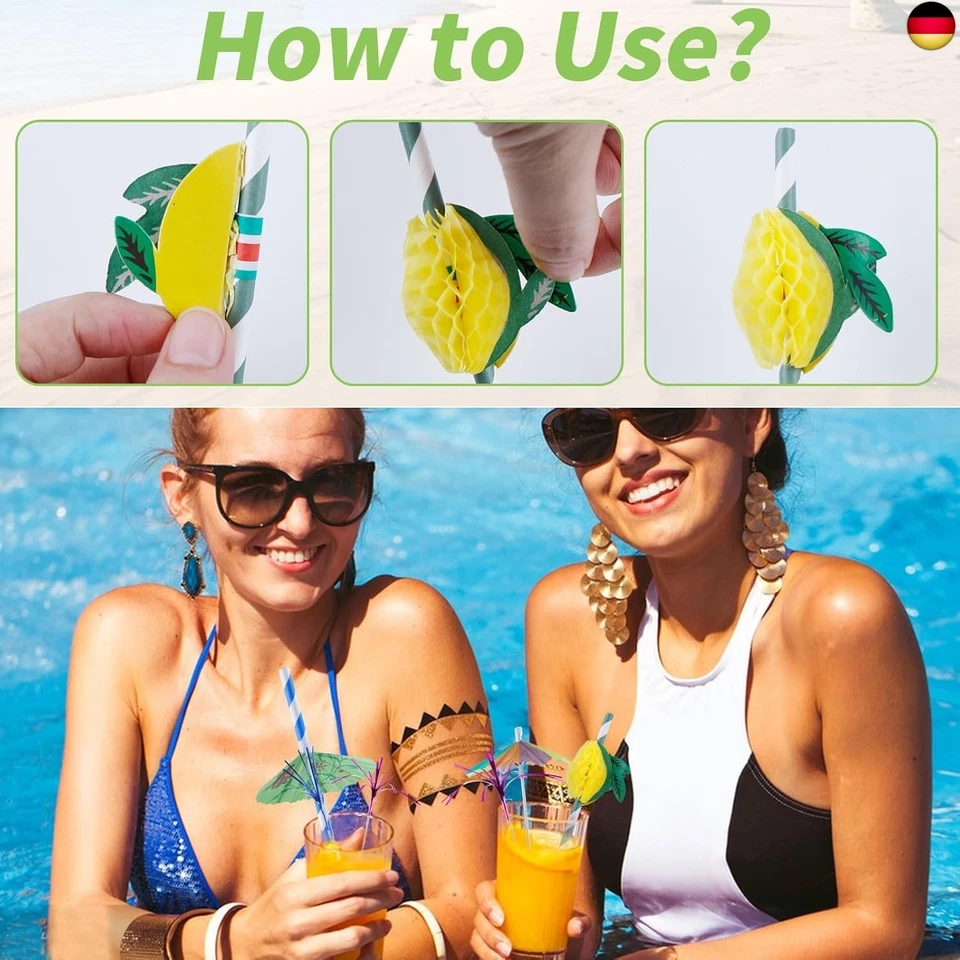 Cocktail Deko 90 Stück Cocktail Schirmchen Feuerwerk Sticks Cocktail Deko  - Bild 4 von 4