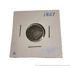 1857 Seated Liberty 10c Dime Silver Coin Collection