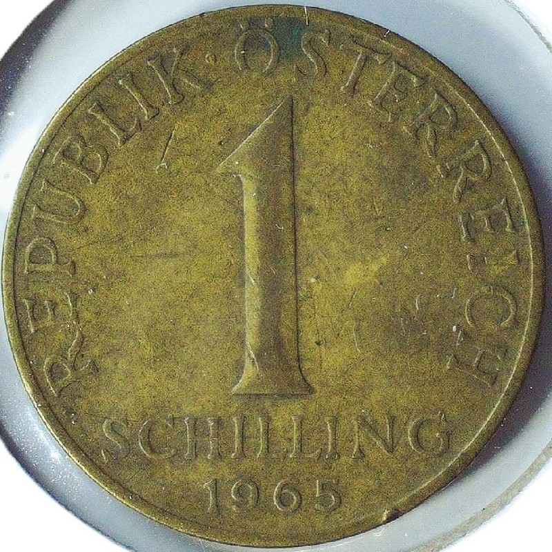 1965 REPUBLIK OSTERRECH - 1 SCHILLING - AUSTRIA - 22.5 mm - Bronze - FC 480