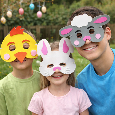 Osterhase Küken Schaf Lamm Kinder Maske 3D Eiersuche Kostüm Großpackungen