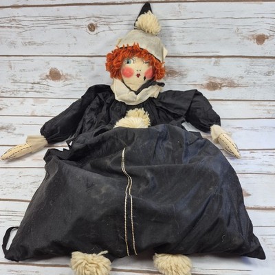 Antique 1930's Boudoir Doll  Cloth Face and Hands Opening to Skirt for Hide-Away