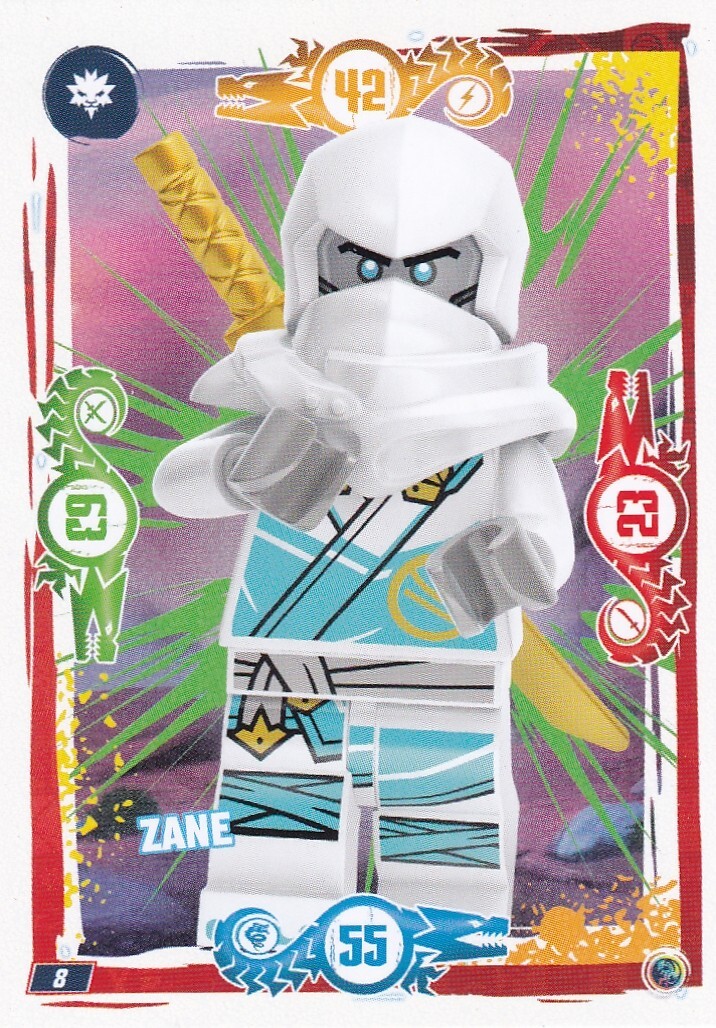Lego Ninjago Serie 9 TCG Karte Nr. 8 Zane | eBay