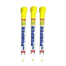 THE PUMPER PERMANENT MARKER PENS YELLOW - 3 Pens