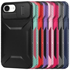 For iPhone 16e Phone Case Tough Hybrid Heavy Duty W/Camera Privacy Cover