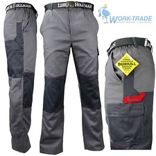 Arbeitshose Bundhose Grau 100% Baumwolle Schutzkleidung BOMULL Gr. 46-62 NEU TOP