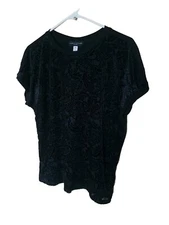 SIMPLY STYLED Womens Velvet  Knit Top Medium (READ) 