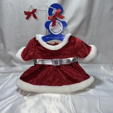 Build A Bear Christmas Dress Red Silver Belt Vintage Mrs Claus Red Bows