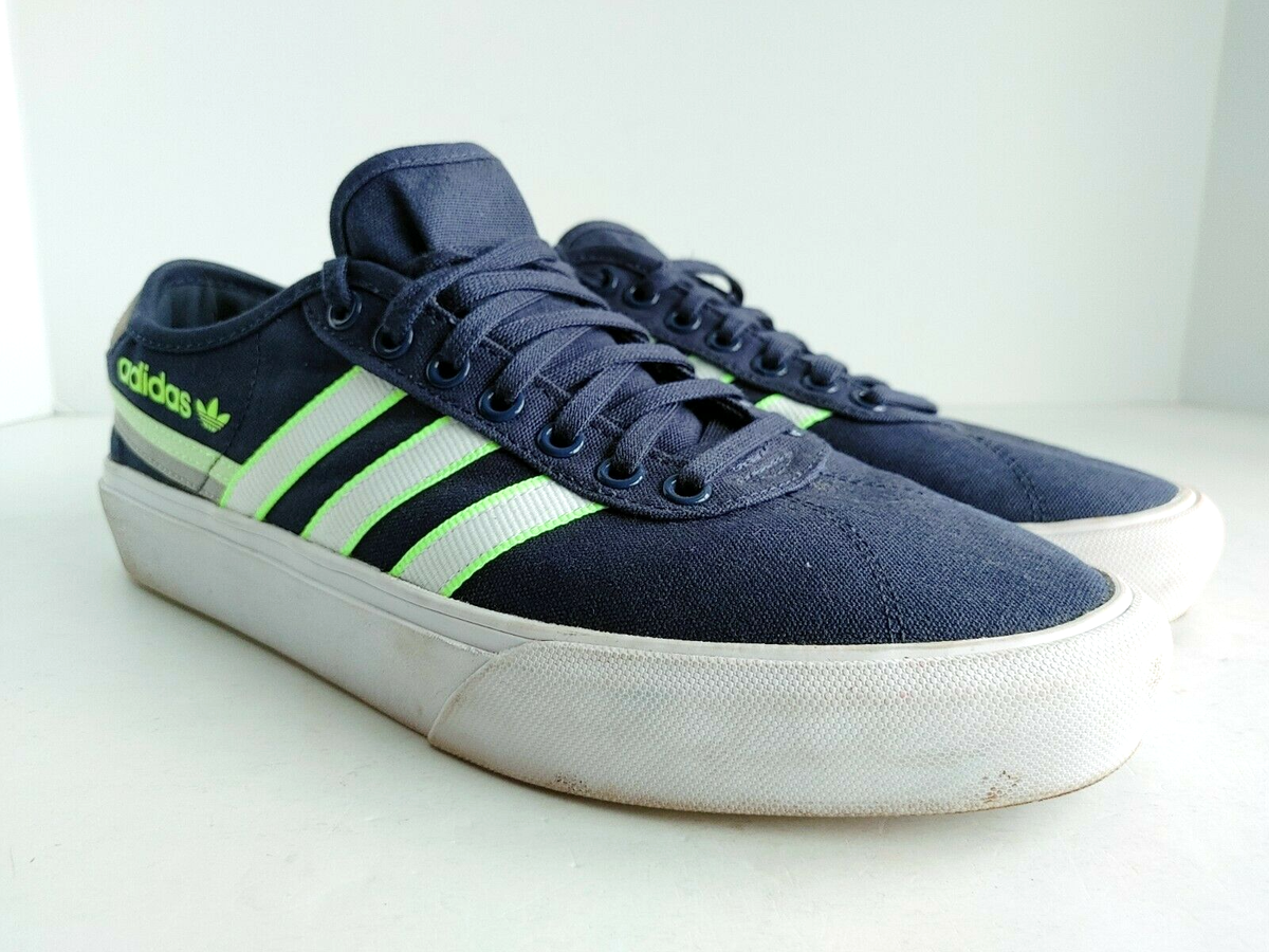 Adidas Low Top Lace Up Sneakers Skate Board Shoes Navy w Wht  display picture 2