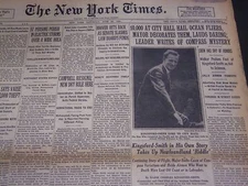 1930 JUNE 28 NEW YORK TIMES - 10,000 AT CITY HALL HAIL KINGSFORD-SMITH - NT 4975