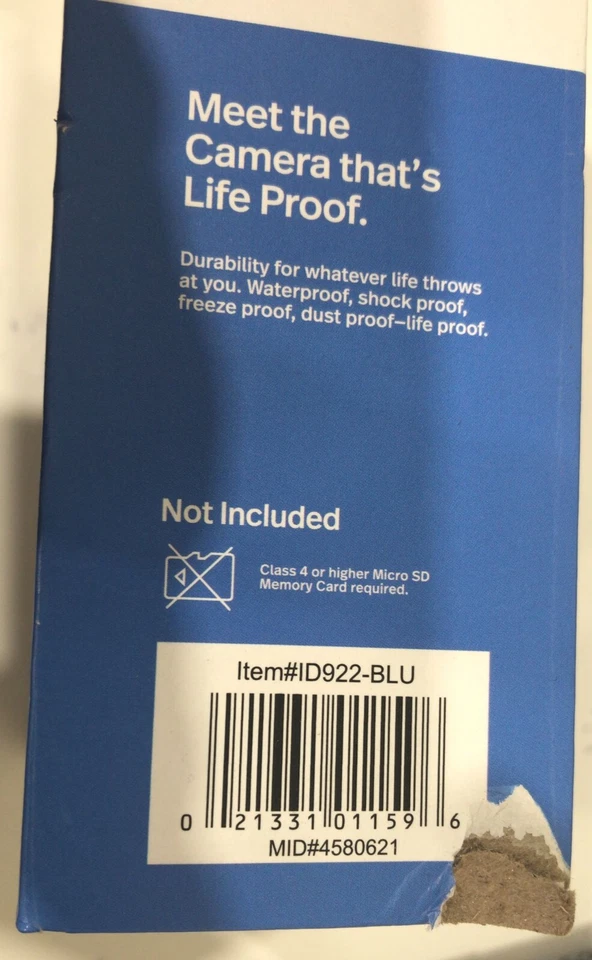 Polaroid ID922 Streaming Cam Digital/Action Waterproof Camera - Blue -(B15) - Image 3 of 3