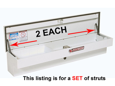 SET UP-Grade Metal End Nitro-Prop Strut Rod Rep Weather Guard Tool Box OEM# 7011
