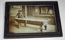 c1895 POCKET BILLIARD TABLE - Player w/Cue St...