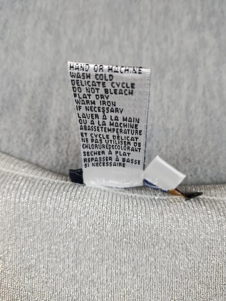 Cárdigan suéter Harolds mezcla de seda para mujer talla pequeña gris metálico elástico Foto 3 de 4