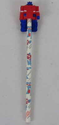 Vintage Transformers Pencil w/Optimus Prime Topper-Hasbro 1985-Unsharpened-NWD