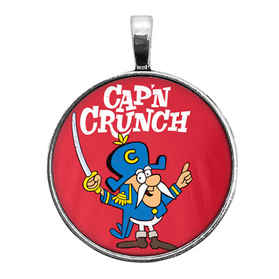 Cap'n Crunch Key Ring Necklace Cufflinks Tie Clip Ring Earrings Cereal Mascot