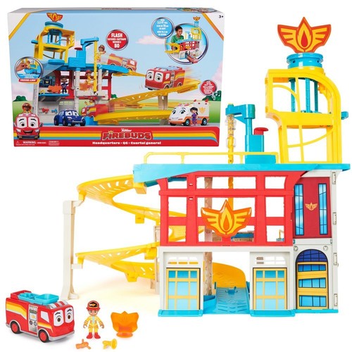 Firebuds Disney HQ Doll Playset Bo Flash Firetruck Dual Launch System VROOMLINK