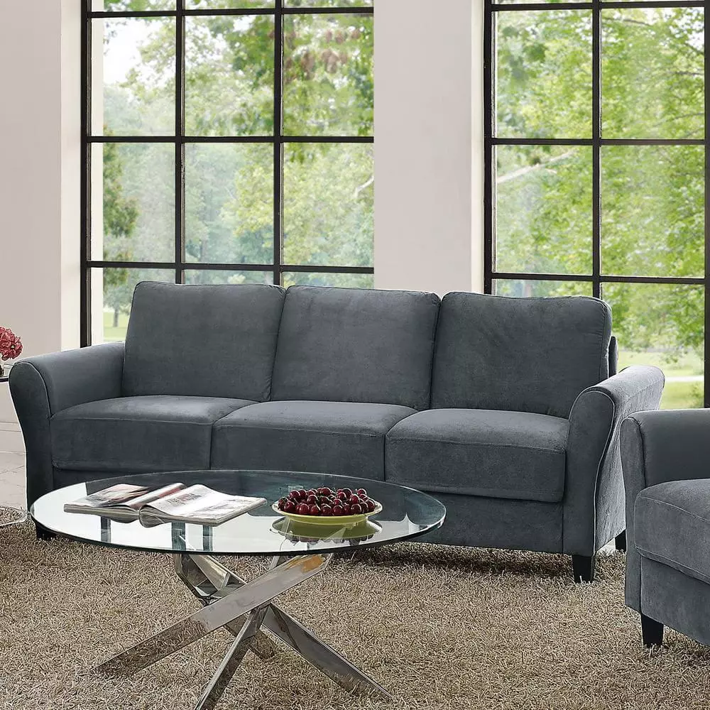 Dark grey 4 seater sofa sale