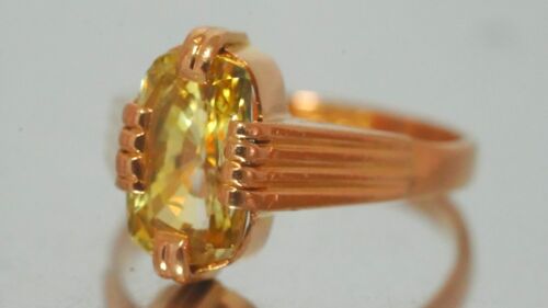 22ct Yellow Gold 12-Claw Solitaire Ring w/ 7ct Citrine - Size S, 7.11g - Picture 2 of 9