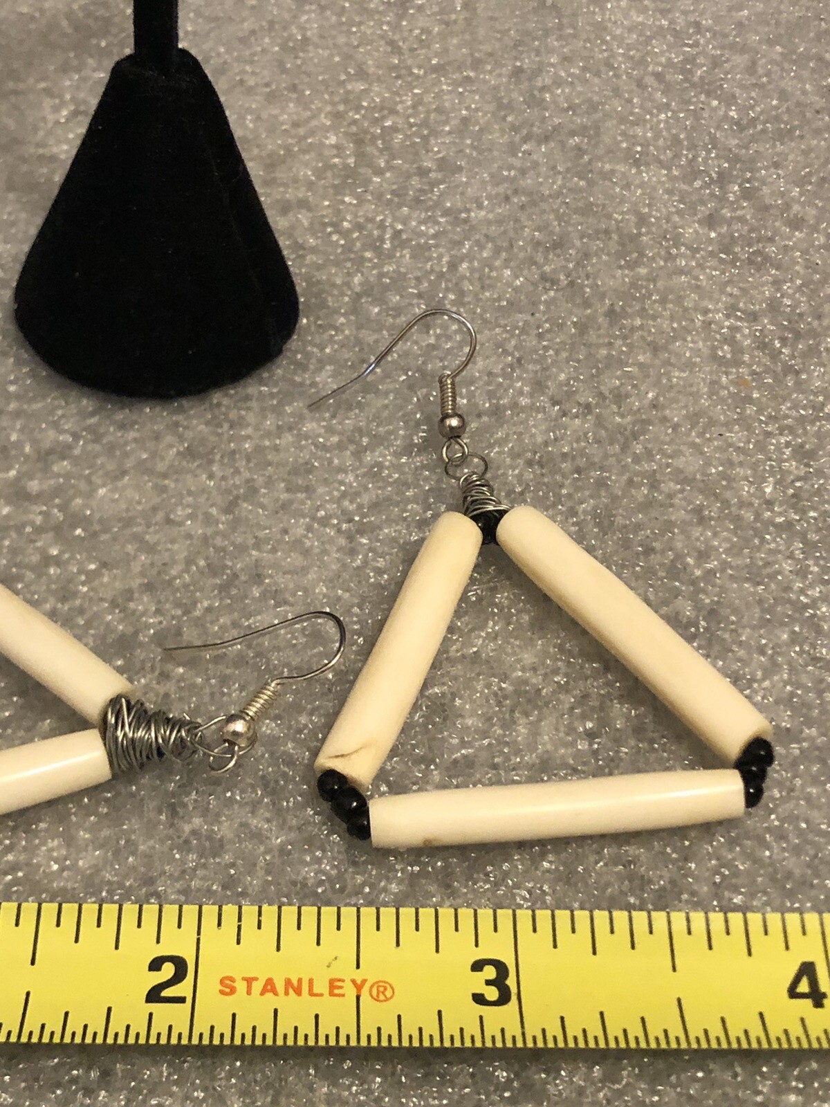 Geometric Triangle Drop Dangle Earrings Pierced V… - image 6