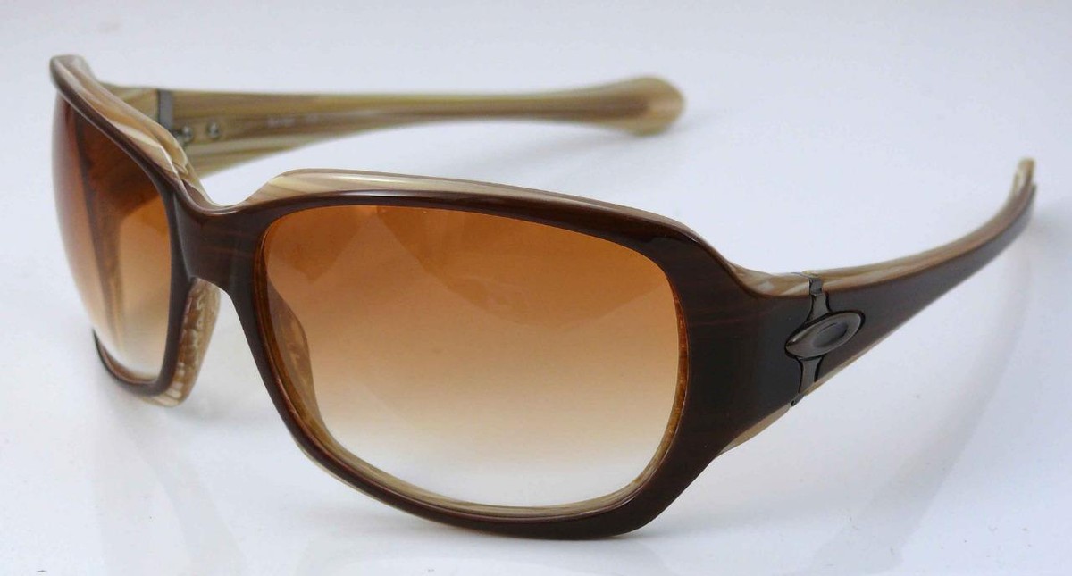 OAKLEY VINTAGE WOMENS SUNGLASSES SCRIPT CAPPUCINO FRAME BROWN GRAD