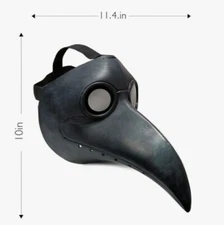 Plague Doctor Bird Mask Latex Long Nose Beak Cosplay Steampunk Mask, Used Once