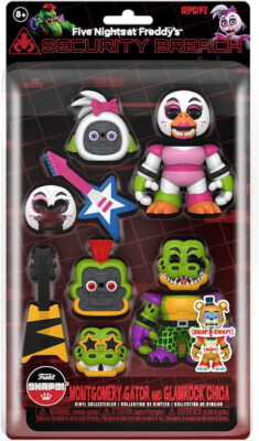 Five Nights At Freddys Security Breach Montgomery Gator & Glamrock Chica Figuren