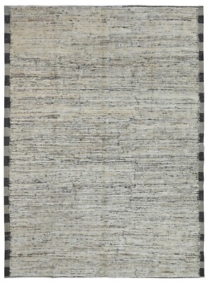 Moroccan Handmade Rug | Beni Ourain Style |  6 5 x8 9  Size | Natural wool