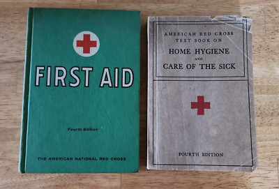 American Red Cross Vintage Books FIRST AID and Home Hygiene Care for the Sick