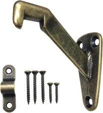 Antique Brass Heavy Duty Handrail Bracket Set of 3 |