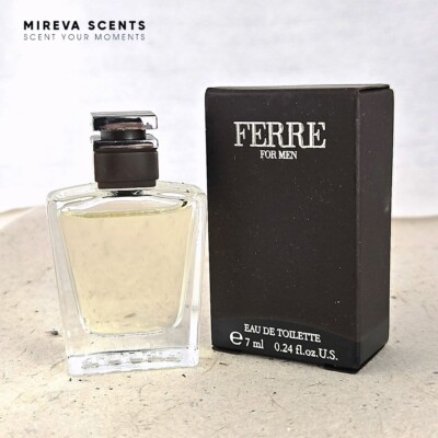 GIANFRANCO FERRE FOR MEN EAU DE TOILETTE MINI SPLASH 0.24 Oz / 7 ml TRAVEL SIZE