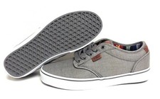 Mens Vans Atwood Deluxe Grey White Casual Off The Wall Sneakers Shoes