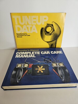 Vintage Reader's Digest Complete Car Care Manual Hard Cover Plus Tune Up Data