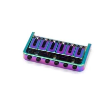KD By AxLabs 6-String Hardtail Bridge - 3-Screw Mount - Burnt Chrome