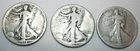 1919 S, 19 D, & 18 S * 3 SILVER WALKING LIBERTY HALF DOLLARS * As Seen FREE SHIP