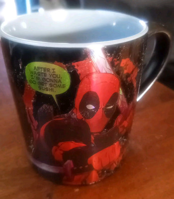 Marvel Deadpool Gonna Get Some Sushi Large Ceramic Cup Mug